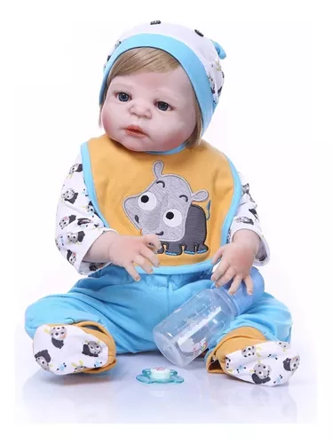 Bebe Reborn Menino 100% Silicone 57 Cm - Edu - Full