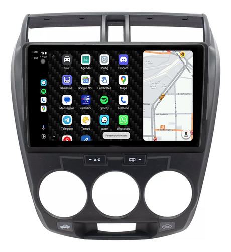 Multimidia City 09/14 9p Android Carplay 4/64gb + Ré