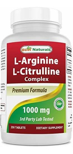 Best Naturals L-arginine L-citruline Complex Tabletas, 250 U