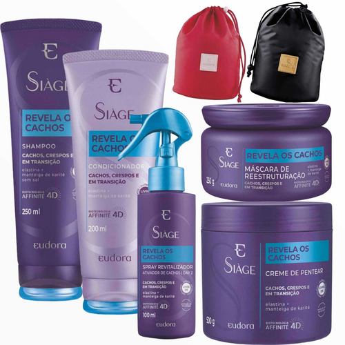 Kit Siàge Revela Os Cachos Eudora - 5 Produtos +