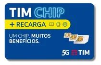 Comprar Chip Tim 4g Pré Pago Top + 10 Reais Em Recarga Ddd Original 