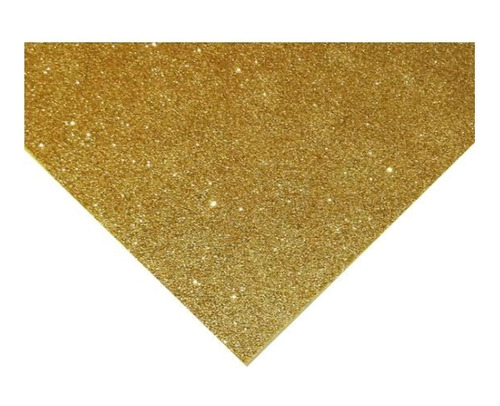 Pliego Goma Eva Glitter Adhesiva 40x60cm Oro-dorado Murano
