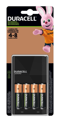 Cargador Duracell Con 4 Pilas Aa De 2500mah Recargables