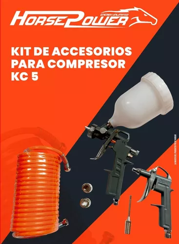 Kit 3 Piezas Lüsqtoff Compresor Pistola Pintar Manguera