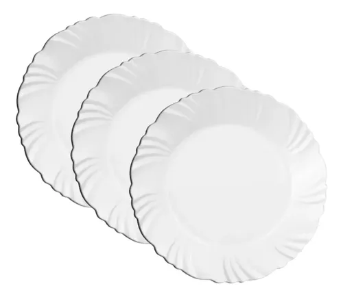 Plato Postre Diva Redondo 19cm Blanco X5 Unidades MercadoLibre