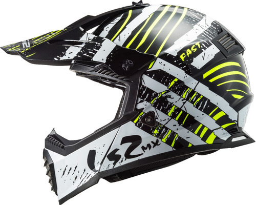 Casco Cross Ls2 Mx 437 Fast Evo Verve Kevlar Moto Delta