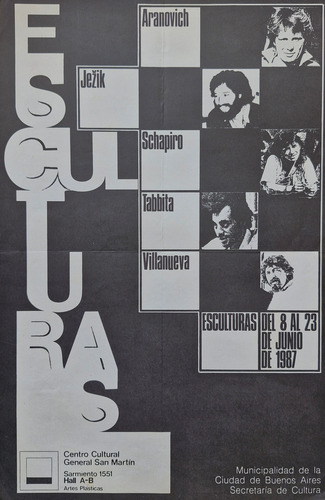 Afiche - Esculturas 1987 - Cc San Martín - Jezik Tabbita Etc (Usado)