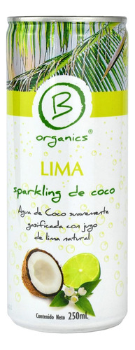 Agua De Coco Sparkling Lima Borganics 6x250ml Andina Grains
