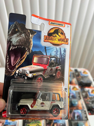 Matchbox 1/64 1993 Jeep Wrangler Jurassic World Película 