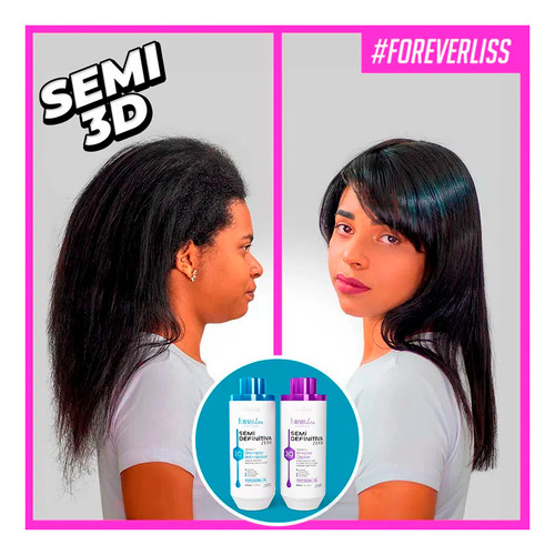 Escova Progressiva Semi Definitiva 3d Forever Liss 1000ml