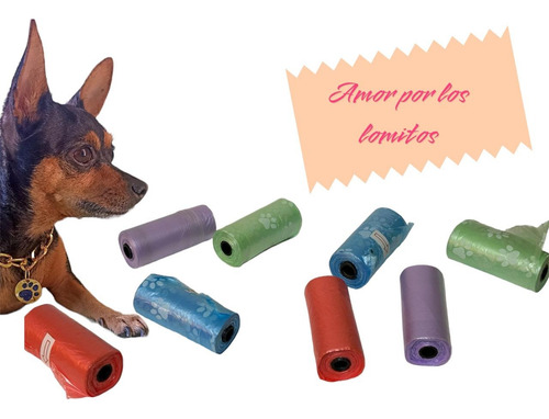 Bolsas Sanitarias Para Perro/ Heces /popo 8 Rollos/120 Pzas