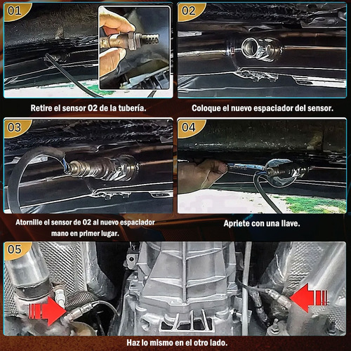 3 Conectores Del Sensor De Oxígeno Comprobar Código M18*1.5