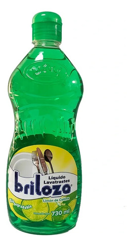 Detergente Líquido Lavatrastes Briloza 730 Ml Biodegradable