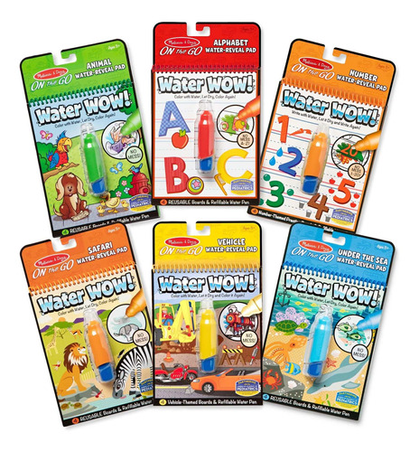 Melissa & Doug, Agua Wow!. Colores Reutilizable Con Pad (pa.