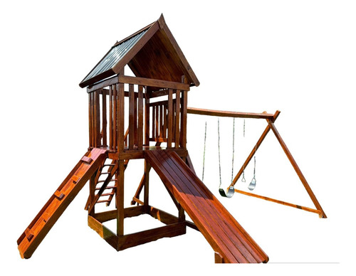 Juegos De Plaza En Madera C/hamacas,tobogan,trepadores