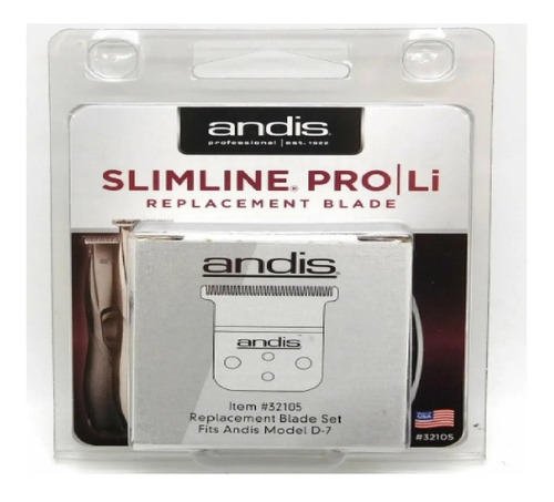 Andis T-hoja Reemplazo Para Slimline Pro Li Trimmer  D-7 D-8