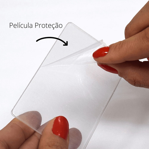 Imagem 3 de 6 de Protetor Cnh Habilitação Capa Transparente Duro Kit 100 Unds