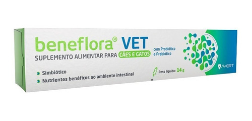 Suplemento Alimentar Avert Beneflora Vet Cães E Gatos 14g