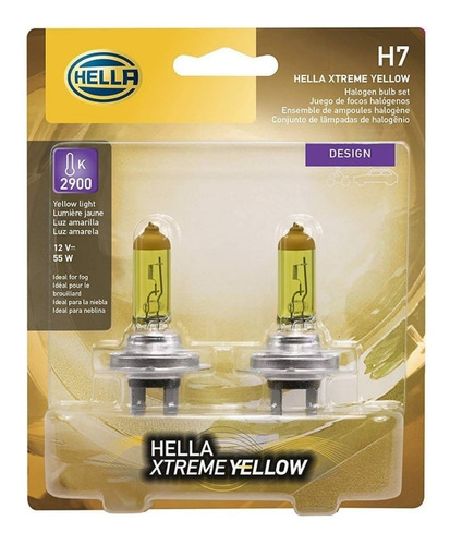 Focos Faros Luces Hella Amarillo Extremo H7 2900k 55w