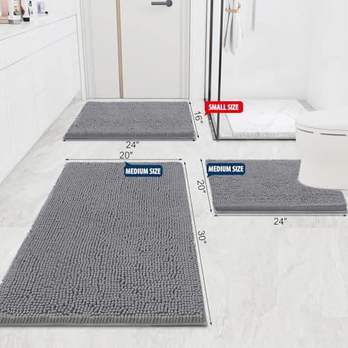 Alfombra De Baño De Chenilla De Lujo Smiry, Alfombras De Bañ