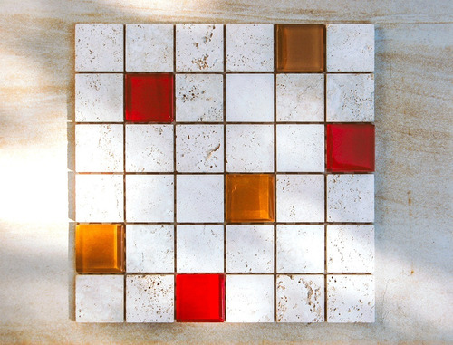 Imagen 2 de 8 de Malla, Panel Ptv Travertino Venecita Vidrio - Forma Y Diseño