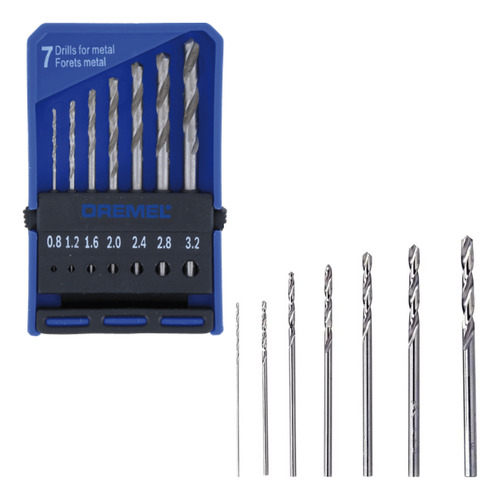 Juego De Brocas 628 Acero Rápido 0.8-3.2 Mm Dremel
