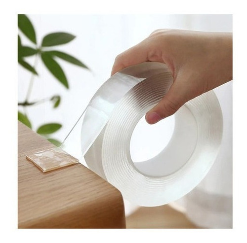 Cinta Adhesiva Doble Contacto Fuerte Transparente 30mm X 3m