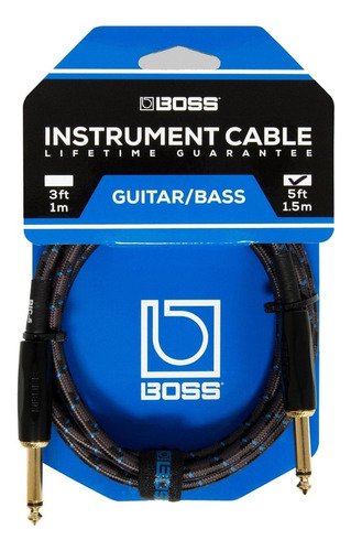 Cable Para Guitarra Boss Bic-5 Plug A Plug 1.5 Metros
