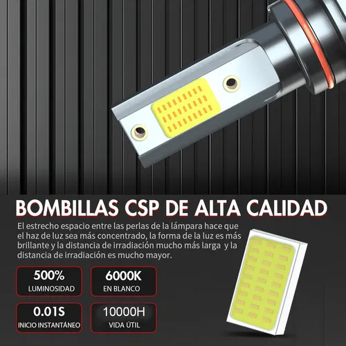 40000lm, Kit De Faros Delanteros Csp Led Canbus 9005 9006