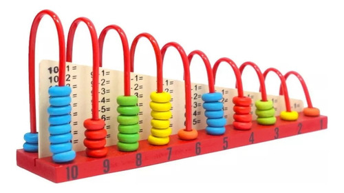 Juego Madera Didáctico Montessori Calculador Abaco Shelf