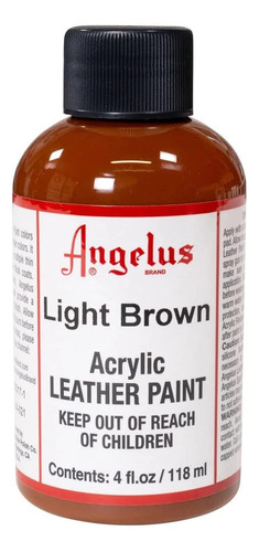 Pintura Acrilica Para Cuero Angelus Marron Claro 118ml