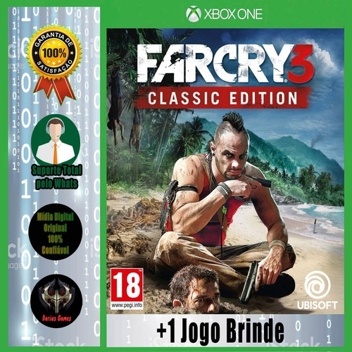 Far Cry 3 Ed. Classic Xbox One Midia Digital +1 Jogo Brinde