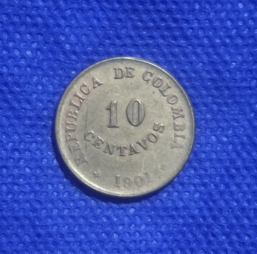 Moneda Lazaretos De 10 Centavos, Estado Bueno 