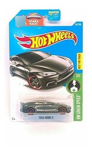 Hot Wheels 2016 Hw Green Speed Rrtesla Modelo S 242250 Gris 