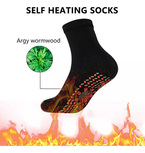 10 Pares De Calcetines De Masaje Magnético Autocalentables .
