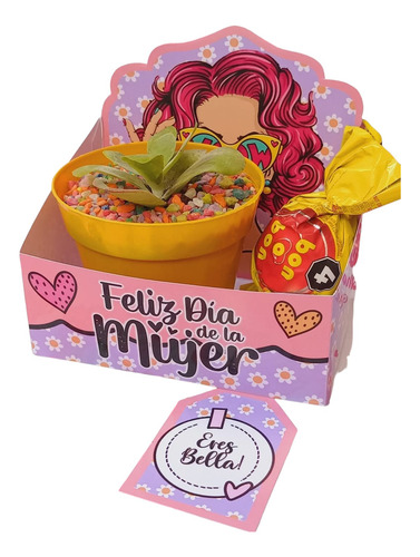Cajitas Día De La Mujer Mini Bandejas X 10 Unidades