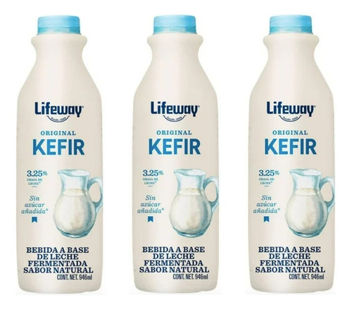Bebida Lifeway Kefir Original Sabor Natural 6 Pzas De 946ml