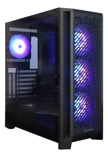 Gabinete Gamer Aureox Proteus Arx410g Cooler Rgb Color Negro