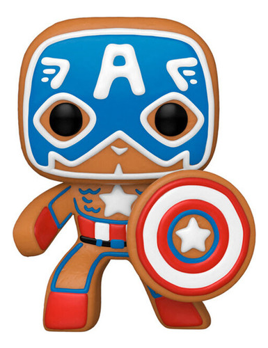Funko Pop Marvel Holiday - Pan de jengibre Capitán América 933