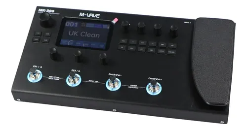 Pedaleira Multi Efeitos Para Guitarra E Baixo M-vave Mk-300 Preto