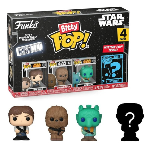 Funko Bitty Pop Star Wars Han Solo Pack X4 Set Figura