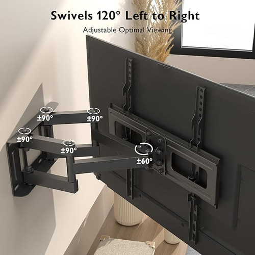 Soporte De Tv Led Lcd Hb 502 De 32 A 70 Pulgadas Color Negro