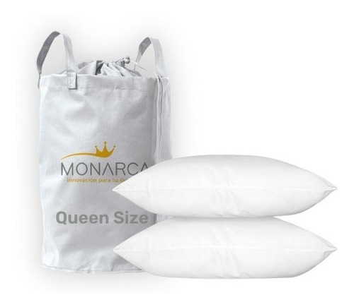 Almohada Hotelera Monarca Queen Size Densidad Firme 2 Pack