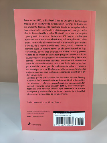 Lecciones De Química, De Bonnie Garmus. Editorial Penguin, Tapa Blanda En Español, 2023