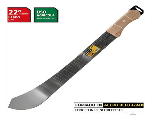 Machete Zasc Rozador - Acero Reforzado De Alta Calidad 22''