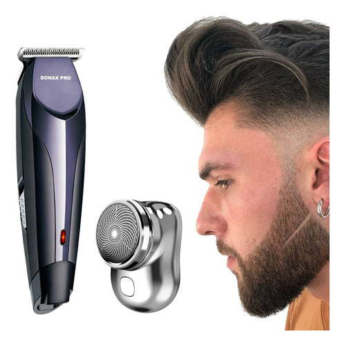  Combo Mini Maquina De Afeitar + Corta Pelo Barba Corporal