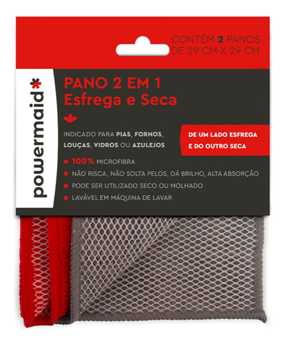 Kit 02 Panos 2 Em 1 Esfrega E Seca Para Pias Fornos Louças V