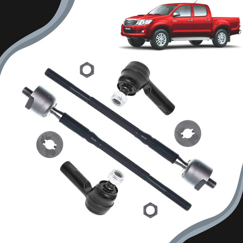 Kit Axiales + Terminales Dirección Toyota Hilux 05-15 Corea