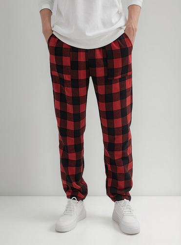 Pantalones De Pijama A Cuadros A Rayas Para Hombre De Moda