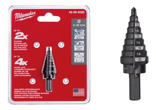 Mecha Escalonada P/metal 4 -20 Mm Milwaukee 48-89-9320 *ub*